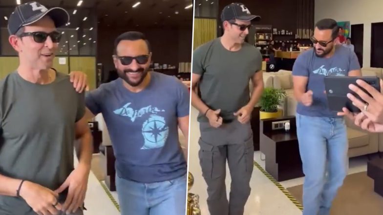 Vikram Vedha Duo Saif Ali Khan and Hrithik Roshan Try To Remember Their Dance Steps in This Hilarious Video – Watch