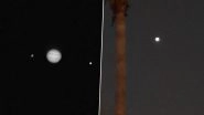 Jupiter Appears Closest to Earth! Twitterverse Shares Images of the Largest Planet As It Becomes Visible in the Sky After 59 Years (View Pics)