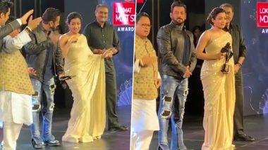 Salman Khan Grooves to ‘Saami Saami’ Song with Rashmika Mandanna at Lokmat Most Stylish Awards 2022 (Watch Video)