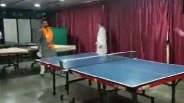 Video: Union Sports Minister Anurag Thakur Plays Badminton And Table Tennis in Maharashtra’s Dombivli