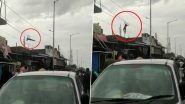 Pure Horror! Man Performs Stunt on High-Voltage Live Wires in Uttar Pradesh; Video of Life-Threatening Incident Goes Viral