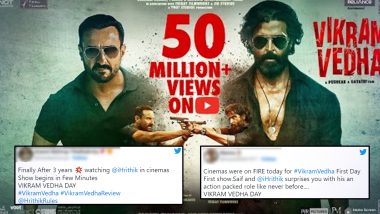 Vikram Vedha Twitter Review: Netizens Are in Love With Saif Ali Khan and Hrithik Roshan's Film, Celebrate September 30 As ‘Vikram Vedha Day’