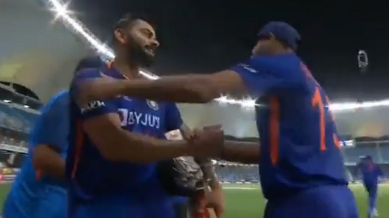 Virat Kohli Says ‘Abhi Hain Cricket Baki’ to Bhuvneshwar Kumar Mid-Innings After Hitting 71st International Hundred (Watch Video)