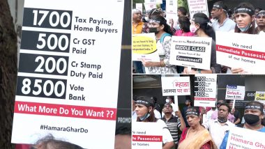 Patra Chawl Redevelopment: Home Buyers Protest Against MHADA Over Delayed Possession of Apartments in Mumbai