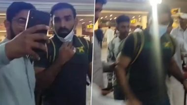 Asif Ali Pushes Away a Fan Who Wanted to Take a Picture with the Pakistan Cricketer at Airport (Watch Video)