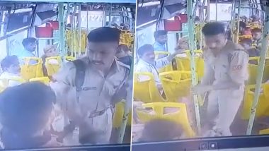 Video: NCC Cadet Rains Punches on BBCL Conductor for Asking Him To Buy Ticket in Bhopal, Assault Caught on CCTV Camera