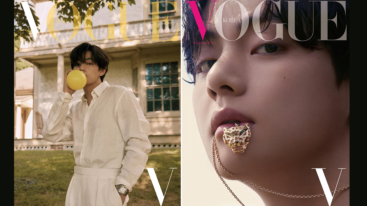BTS's V (Kim Taehyung) exudes seductive glamour adorned in 'Panthere de  Cartier' jewelry for 'W Korea' magazine