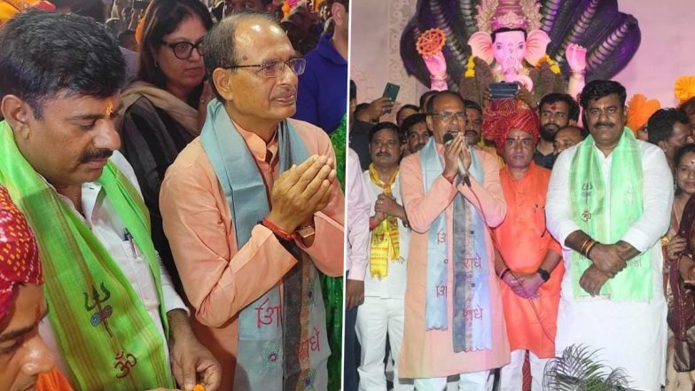 Ganesh Chaturthi 2022: Madhya Pradesh CM Shivraj Singh Chouhan Visits Various Ganesh Pandals in Bhopal, See Pics