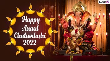 Ganesh Visarjan 2022 Images & Happy Anant Chaturdashi HD Wallpapers For Free Download Online: WhatsApp Messages, Quotes and SMS to Send On the Last Day of Ganesh Festival