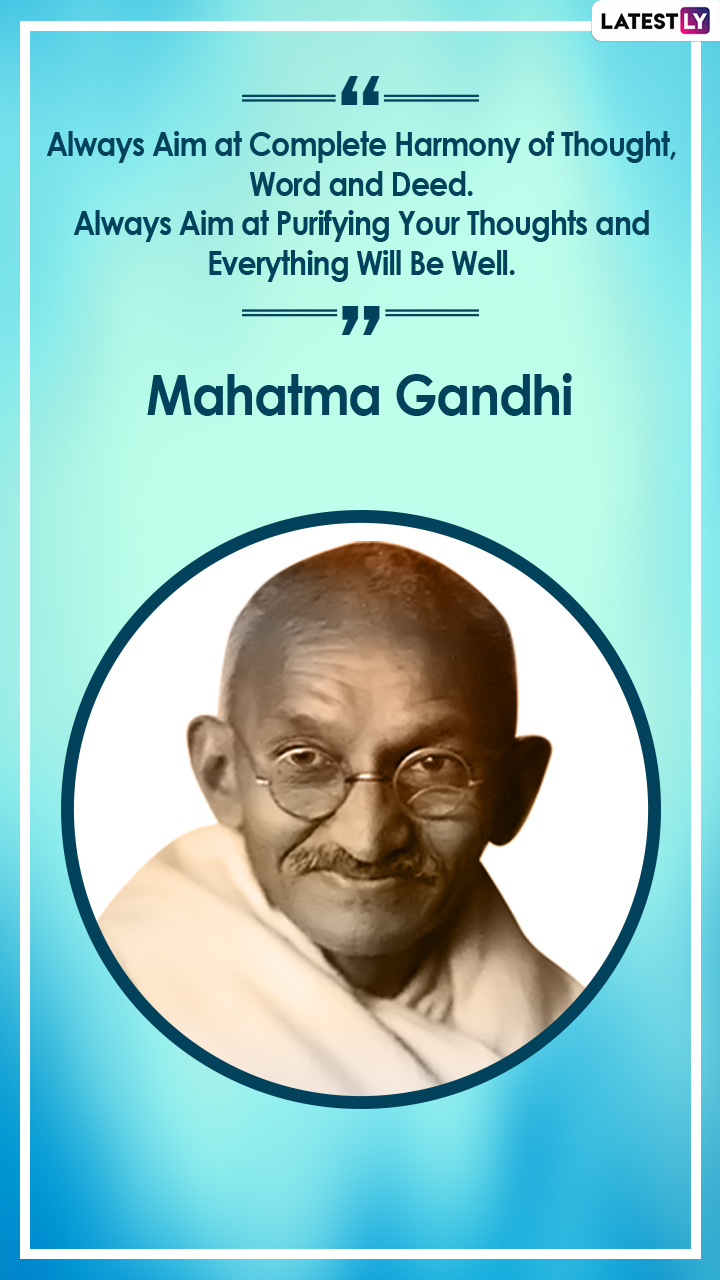 Gandhi Jayanti 2022: Mahatma Gandhi Quotes & Images To Observe His ...