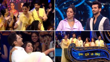 Ravivaar With Star Parivaar: Anupamaa’s Rupali Ganguly and Gaurav Khanna Engage in a Fun Banter As He Lifts Shiny Doshi Aka Dhara in His Arms! (Watch Video)