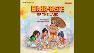 Onam 2022 Greetings: Amul Shares ‘Maha-Taste of the Land’ Message To Mark the Significance of King Mahabali on Kerala Festival; View Pic