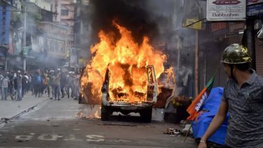 Nabanna Rally: Kolkata Witnesses Pitched Battles Between BJP Workers and Police, PCR Van Torched