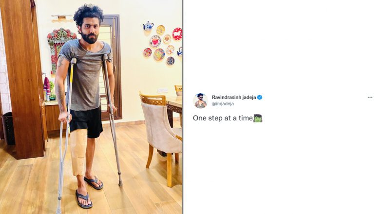 Ravindra Jadeja Starts Road to Recovery After Knee Surgery, Writes, ‘One Step at a Time’