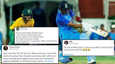 KL Rahul Registers Slowest Half-Century for India in T20Is During IND vs SA 1st Match, Netizens React