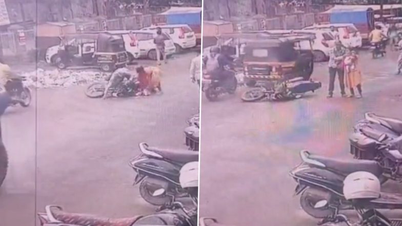 Pune Horror: Six-Month-Old Baby Crushed to Death After Biker Falls While Trying to Overtake Tractor (DISTURBING VIDEO)