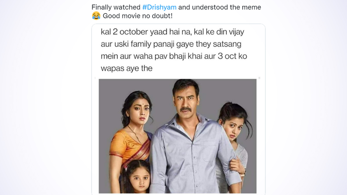 Drishyam Funny Memes, Images and Hilarious Jokes are Ready To Bombard  Online Ahead of 2 October When 'Vijay Went to Panjim with His Family' | 👍  LatestLY