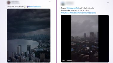 #MumbaiRains Photos and Videos of Overcast Sky Set Twitter Abuzz As The City Gets Under Orange Alert; View Viral Tweets