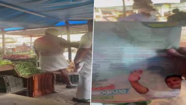 Video: Kerala Congress Workers Thrash Vegetable Vendor in Kollam For Not Contributing Funds For Bharat Jodo Yatra