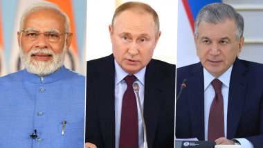 SCO Summit 2022: PM Narendra Modi Likely To Have Bilateral Meetings With Vladimir Putin, Uzbekistan President Shavkat Mirziyoyev in Samarkand