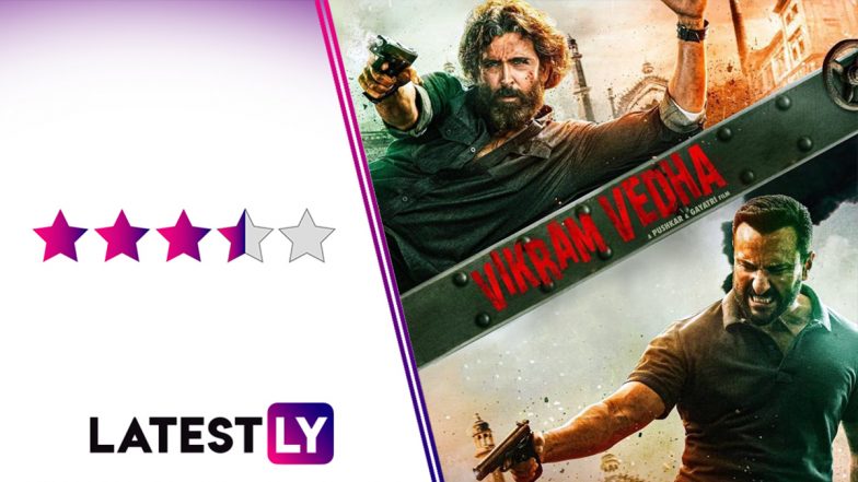 Vikram Vedha Movie Review: Hrithik Roshan And Saif Ali Khan Dish Out A Sumptuous Cinematic Treat! (LatestLY Exclusive!)
