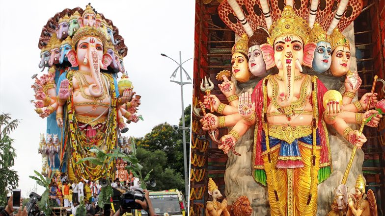 Khairatabad Ganesh Shobha Yatra 2022 LIVE Streaming Online: Watch Ganesh Visarjan Video Live Telecast From Hyderabad on Anant Chaturdashi