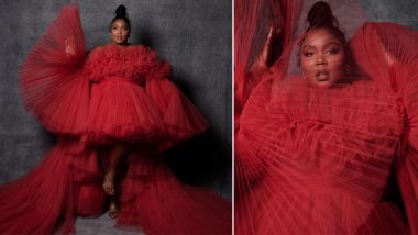Emmys 2022: Lizzo Opts for Red Ruffled Gown at Emmy Award Show; View Pics of the American Singer in Beautiful Couture Dress