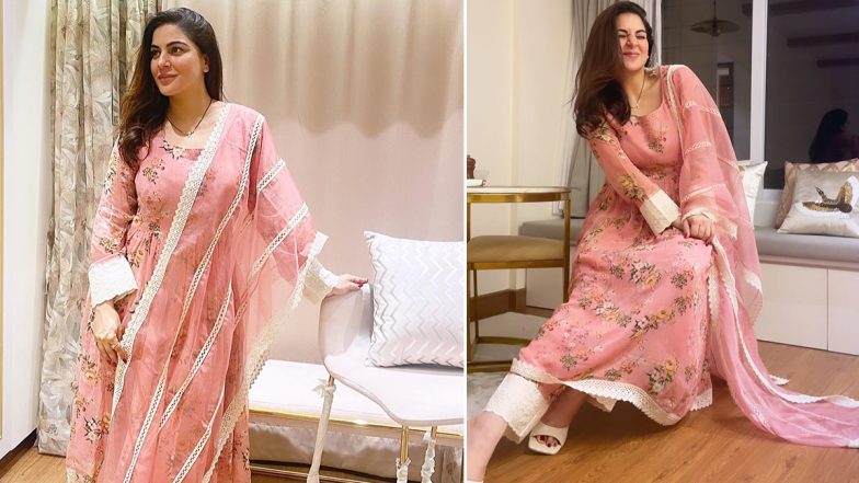 Shraddha Arya Looks Beautiful in Baby Pink Floral Salwar Suit; View Pics of Kundali Bhagya Actress