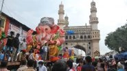 Ganesh Visarjan 2022: Hyderabad&rsquo;s Balapur Ganesh Laddu Auctioned for Record Rs 24.60 Lakh, V Lakshma Reddy Purchases the 21 kg Laddu