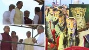 Cheetah Reintroduction At Kuno National Park: MP CM Shivraj Singh Chouhan, Union Ministers Bhupendra Yadav, Narendra Singh Tomar Inspect Site Ahead of PM Narendra Modi&rsquo;s Visit on September 17