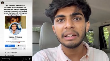 Naslen Warns Fans of Fake Facebook Profile With His Name That’s Abusing PM Narendra Modi; Makal Actor Files Complaint With Cyber Cell, Requests Netizens Not To Harass Him or His Family (Watch Video)