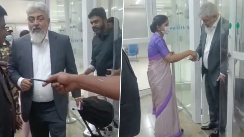 Ajith Kumar and Manju Warrier Jet Off to Bangkok for Final Schedule of Thunivu (Watch Viral Video)