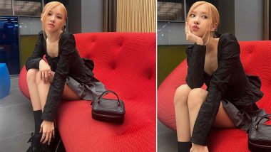 BLACKPINK’s Rose Looks Charming in Black Full-Sleeves Top and Mini Skirt; View Stylish Pics of K-Pop Star
