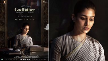 Godfather: Nayanthara’s First Look as Sathyapriya Jaidev Unveiled; Chiranjeevi, Salman Khan-Starrer to Arrive in Theatres On October 5 (View Poster)