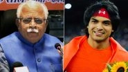 Neeraj Chopra Wins Diamond League Title: Haryana Chief Minister Manohar Lal Congratulates Javelin-Thrower After His Historic Victory in Zurich