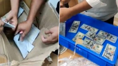 Video: CISF Nabs Passenger At Delhi Airport, Seizes Foreign Currency Worth Rs 15 Lakh Concealed Inside Side Layers of Cardboard Box