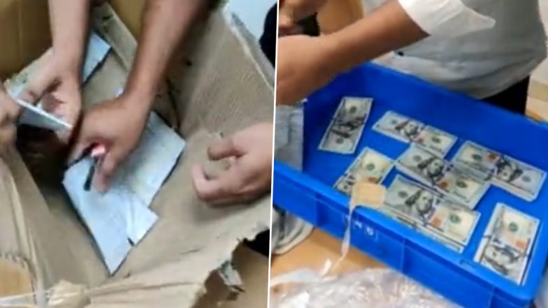 Video: CISF Nabs Passenger At Delhi Airport, Seizes Foreign Currency Worth Rs 15 Lakh Concealed Inside Side Layers of Cardboard Box