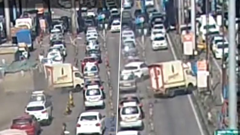 Speeding Truck Goes Berserk, Hits A Dozen Vehicles At Vashi Toll Plaza; Watch Video