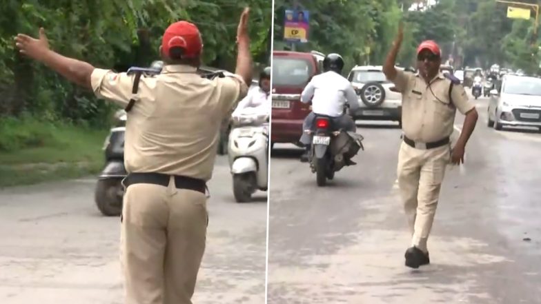 Video: Home Guard Jogendra Kumar, Deployed As Traffic Cop in Dehradun, Controls Vehicular Movement With His Unique Moves