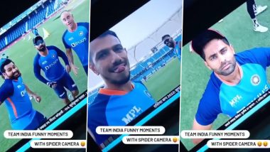 Rohit Sharma, Yuzvendra Chahal and Suryakumar Yadav’s Reactions to Spider-Cam During Asia Cup 2022 Will Leave You in Splits! (Watch Video)