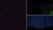 UFO Spotted in Lucknow Sky? Mysterious Dotted Lights Bemuse Kannauj Residents, Turn Out To Be Elon Musk&rsquo;s SpaceX Starlink Satellite Train, See Viral Photos