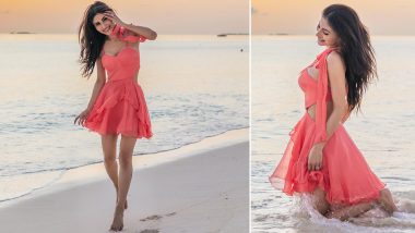 Mouni Roy’s Pictures in Coral Shade Mini Dress from Her Maldivian Vacay Are Simply Stunning!