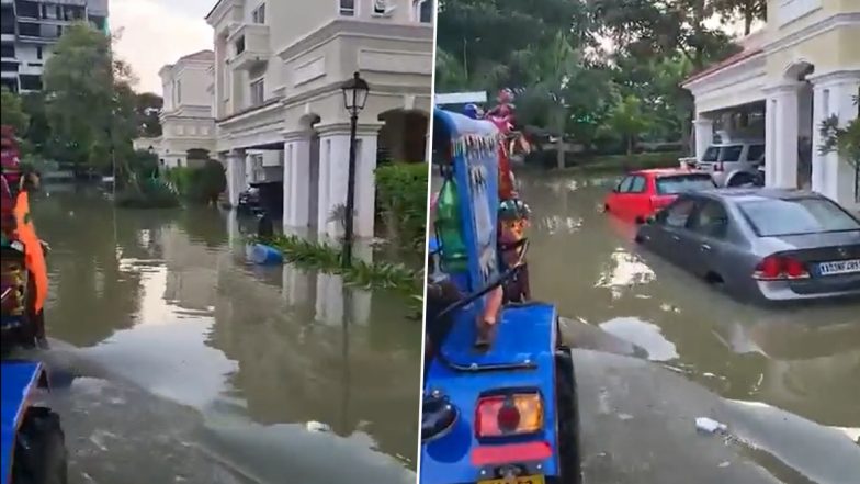 Bengaluru Rains: BMW, Lexus, Bentley Submerged in Water As Flooding Hits Luxurious Cars and Houses Worth Crores; Watch Video