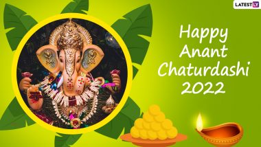 Anant Chaturdashi 2022 Images & Ganesh Visarjan HD Wallpapers For Free Download Online: Slogans and Messages To Share for Bidding a Proper Farewell to Ganpati Bappa on the Last Day of Ganeshotsav