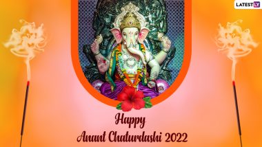 Anant Chaturdashi 2022 Wishes & Messages: WhatsApp Status, HD Images, Wallpapers and SMS to Share on Ganesh Visarjan