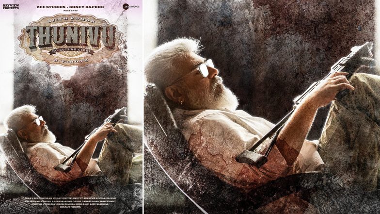 Thunivu - No Guts No Glory: Ajith Kumar's 61st Film, Directed By H Vinoth, Gets A Title and Its First Look Poster (View Pic)