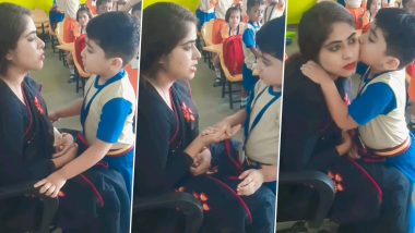 Video of Little Boy Appeasing His Angry School Teacher by Saying Sorry, Kissing on Her Cheeks Goes Viral, Draws Mixed Reactions