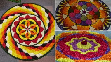 Last-Minute Onam 2022 Pookalam Designs: Draw Beautiful Athapookalam Designs and Flower Rangoli Patterns on Thiruvonam (Watch Videos)