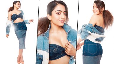 Rashmika Mandanna Is a Vision in All-Denim Look As She Poses in Style for Goodbye Promotions; View Pics