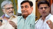 If Ashok Gehlot Resigns, Who Will Be Next Rajasthan CM? Sachin Pilot Front Runner, CP Joshi and Govind Dotasra Also in Race